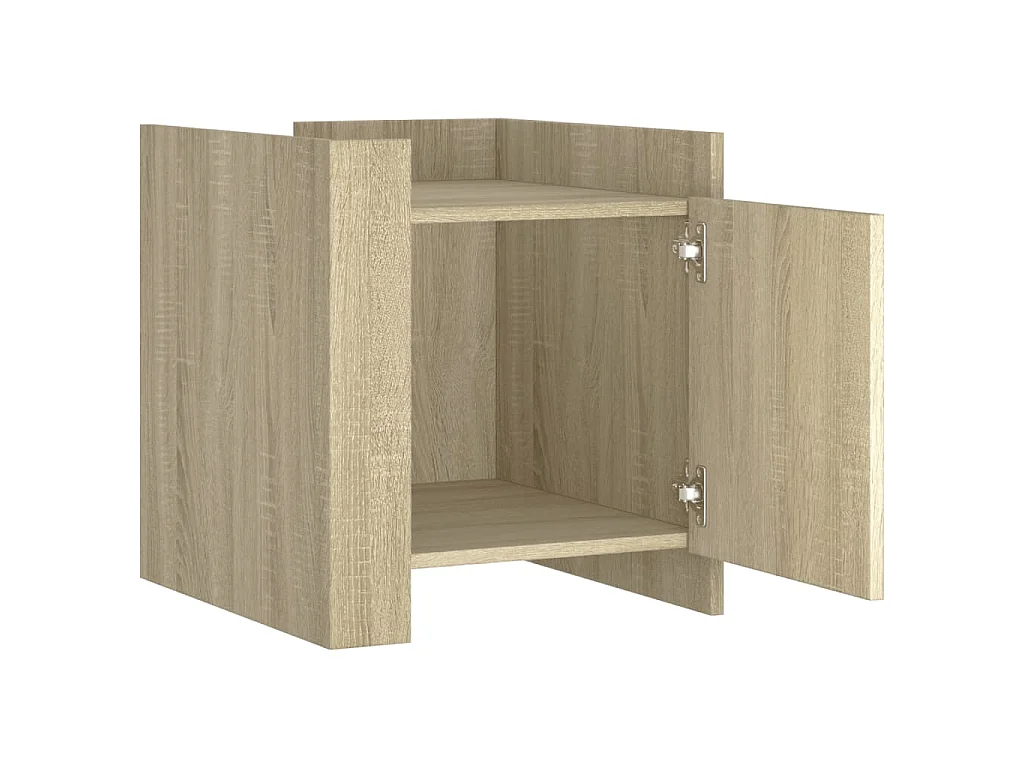 Table de chevet chêne sonoma 45x50x50 cm bois d’ingénierie