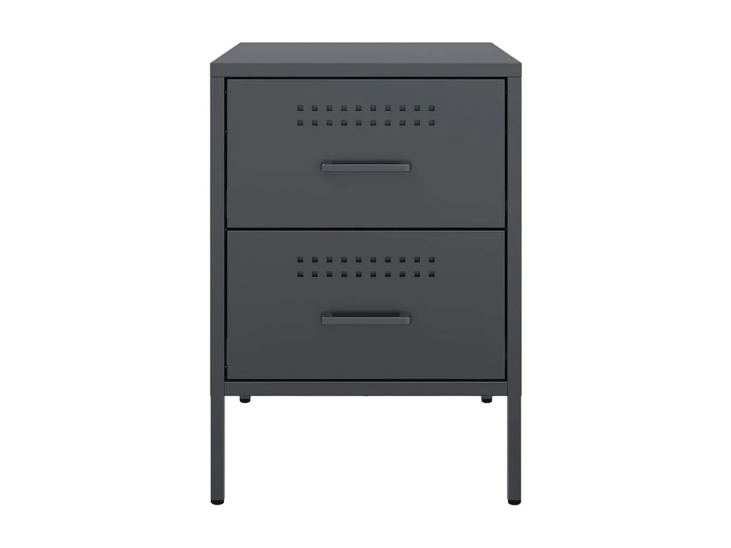 Tables de chevet 2 pcs anthracite 36x39x50,5 cm acier