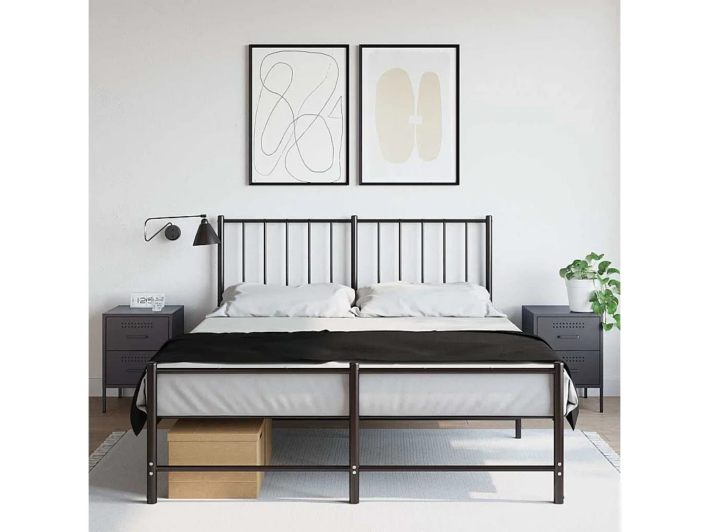 Tables de chevet 2 pcs anthracite 36x39x50,5 cm acier