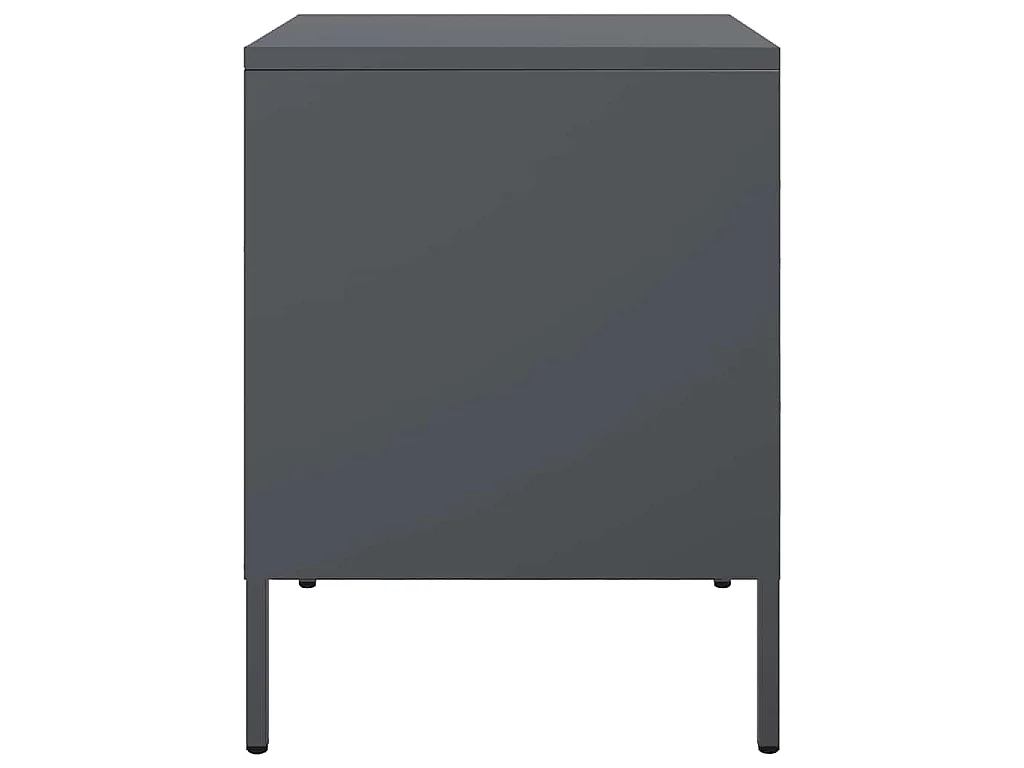 Tables de chevet 2 pcs anthracite 36x39x50,5 cm acier