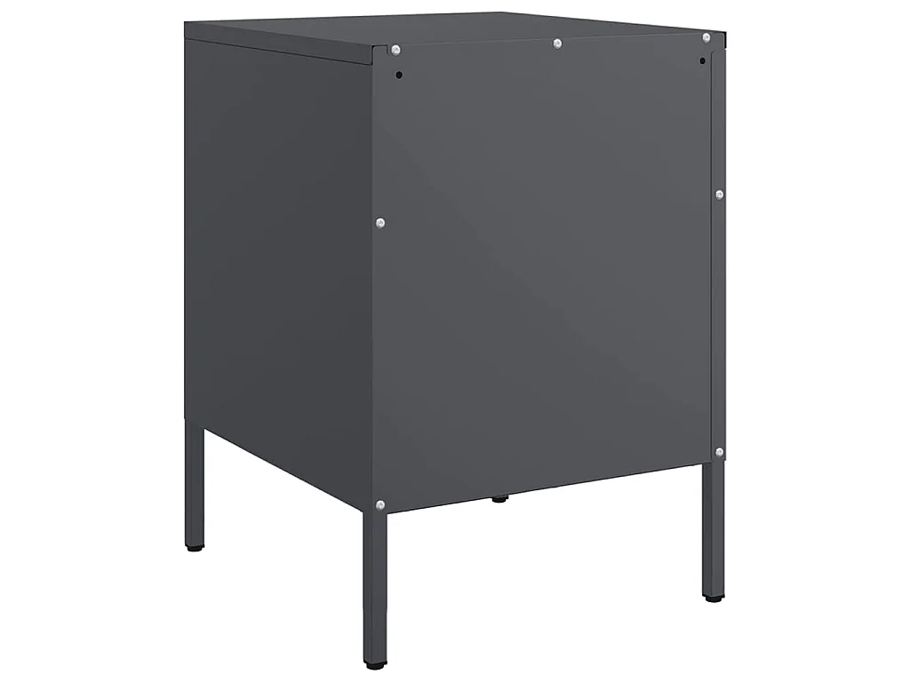 Tables de chevet 2 pcs anthracite 36x39x50,5 cm acier