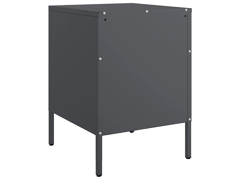 Tables de chevet 2 pcs anthracite 36x39x50,5 cm acier