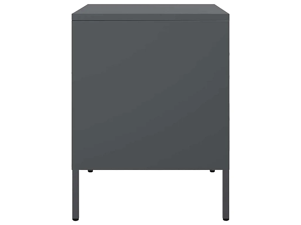 Tables de chevet 2 pcs anthracite 36x39x50,5 cm acier