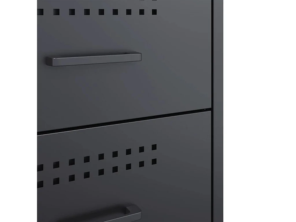 Tables de chevet 2 pcs anthracite 36x39x50,5 cm acier
