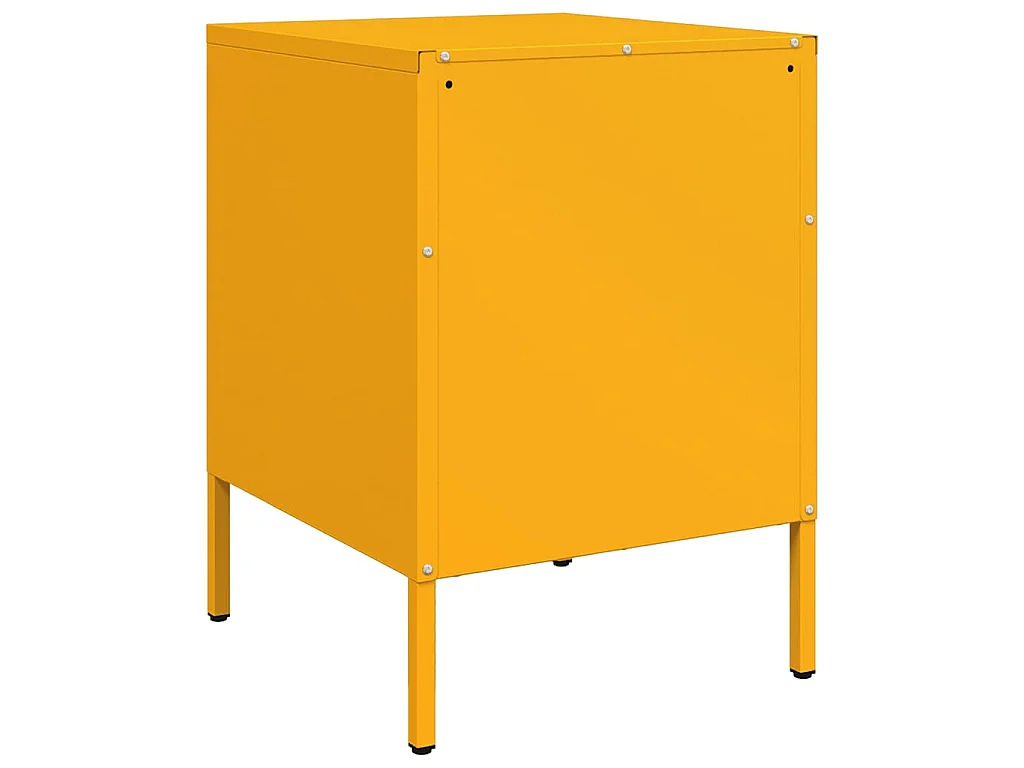 Comodino Giallo Senape 36x39x50,5 cm in Acciaio
