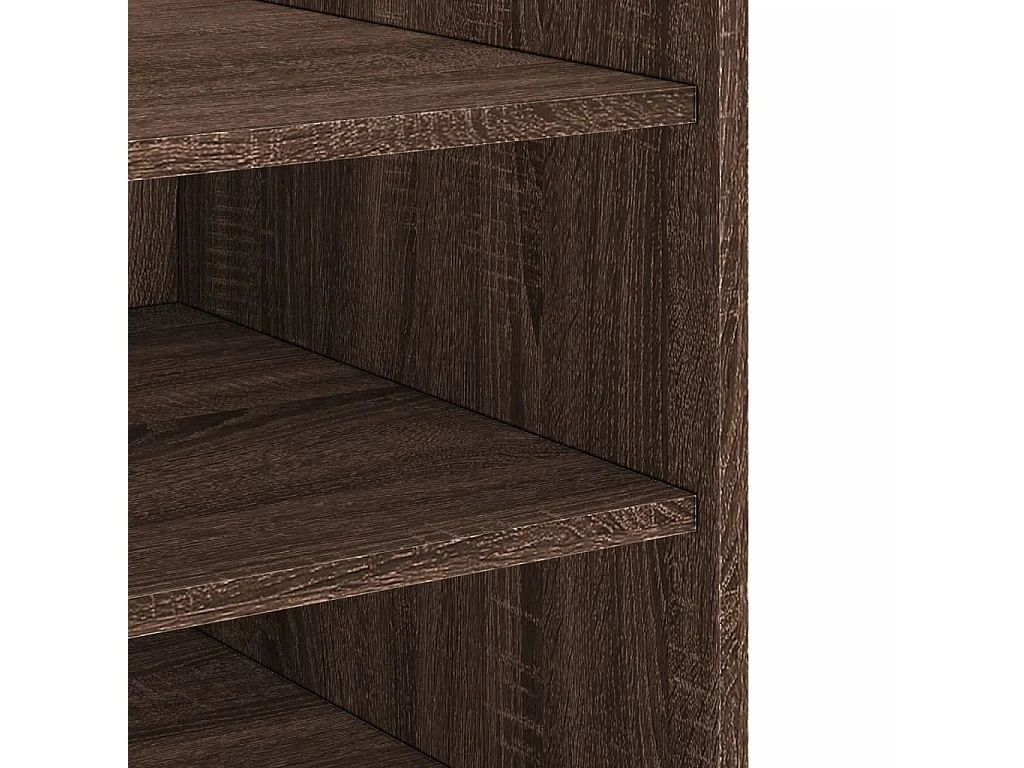 Table de chevet chêne marron 45x50x50 cm bois d’ingénierie