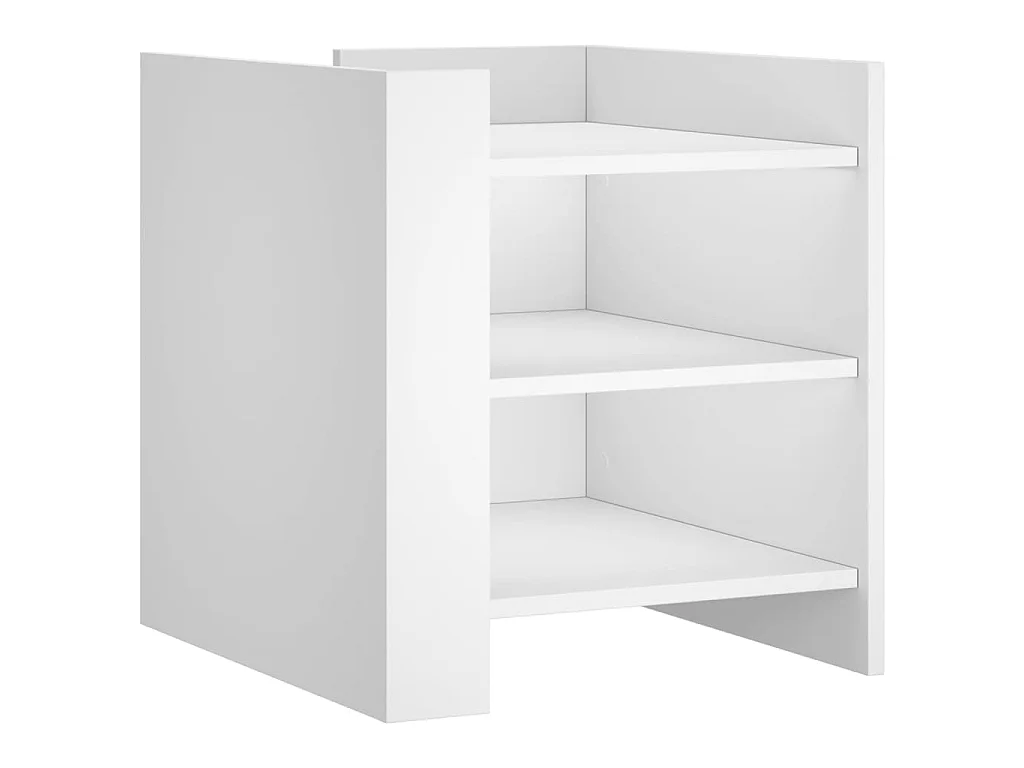 Table de chevet blanc 45x50x50 cm bois d’ingénierie
