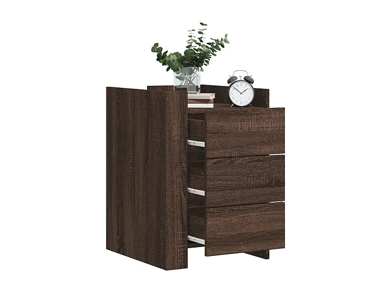 Nachttisch Braun Eichen-Optik 45x50x65 cm Holzwerkstoff