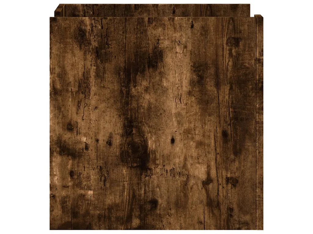 Nachtkastje 45x50x50 cm bewerkt hout gerookt eikenkleurig