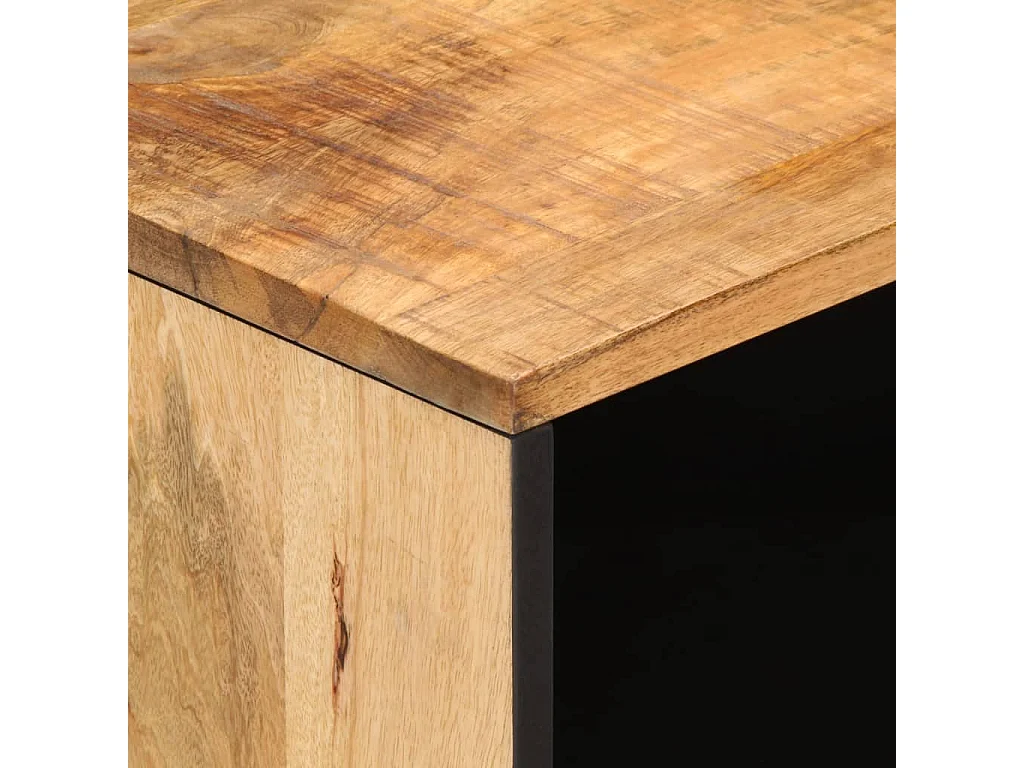 Comodino 50x34x62 cm in Legno Massello di Acacia
