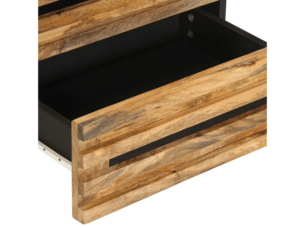 Comodino 50x34x62 cm in Legno Massello di Acacia