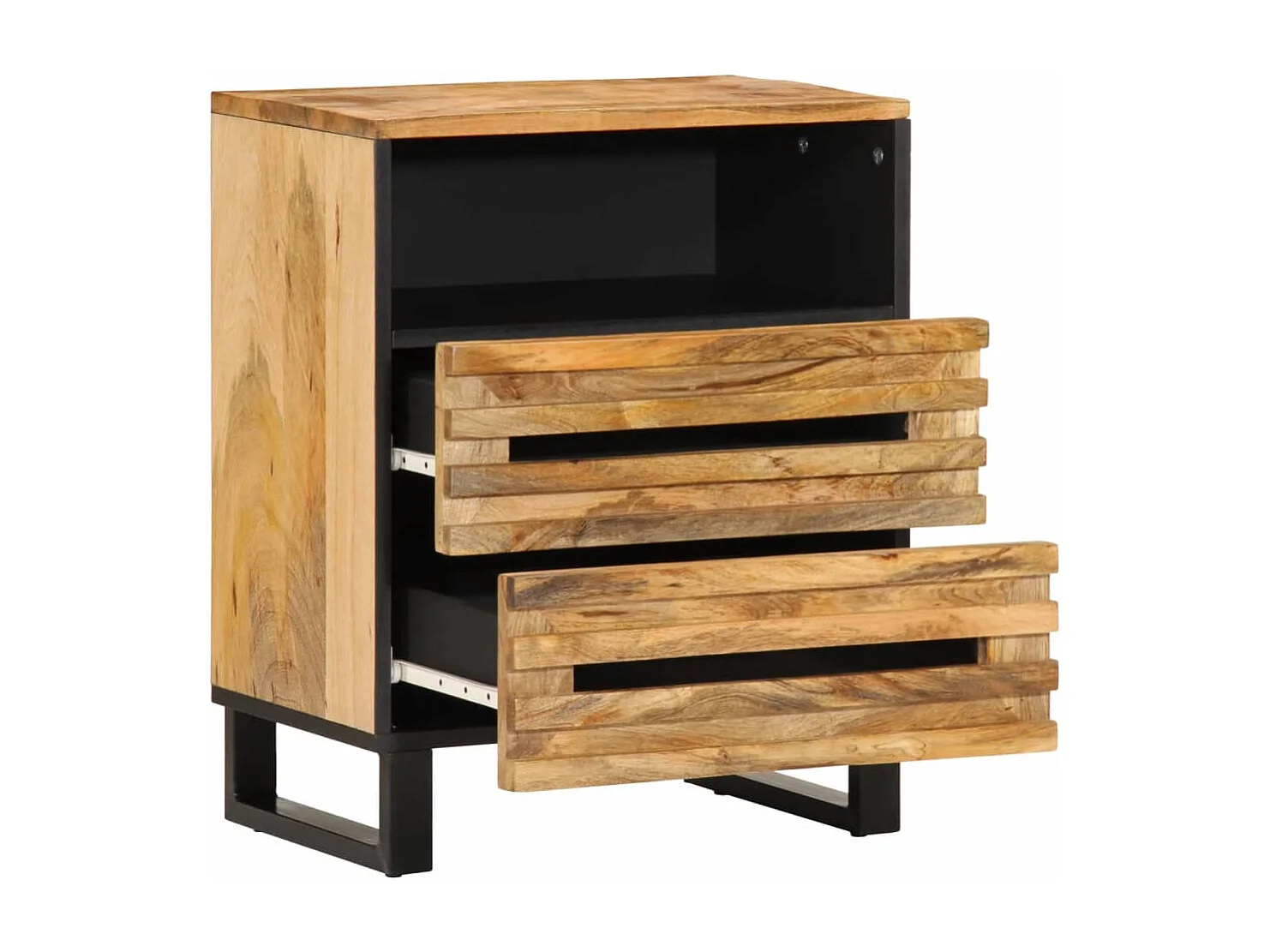 Table de chevet 50x34x62 cm bois d'acacia solide