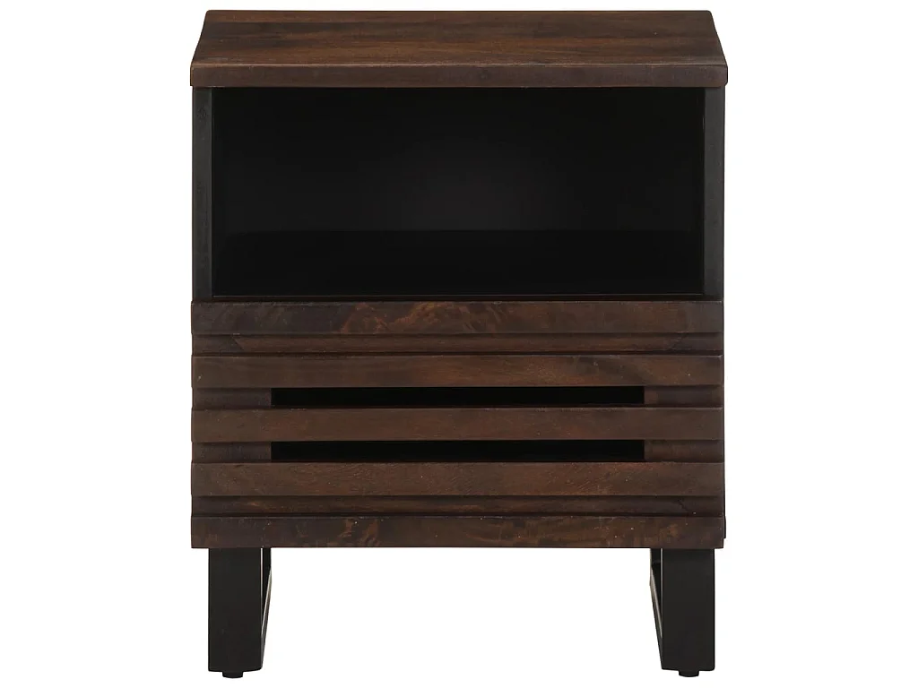 Tables de chevet 2 pcs 40x34x46 cm bois de manguier massif