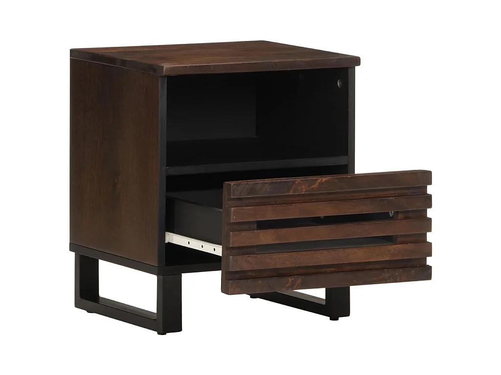 Tables de chevet 2 pcs 40x34x46 cm bois de manguier massif