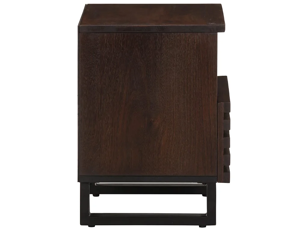 Tables de chevet 2 pcs 40x34x46 cm bois de manguier massif