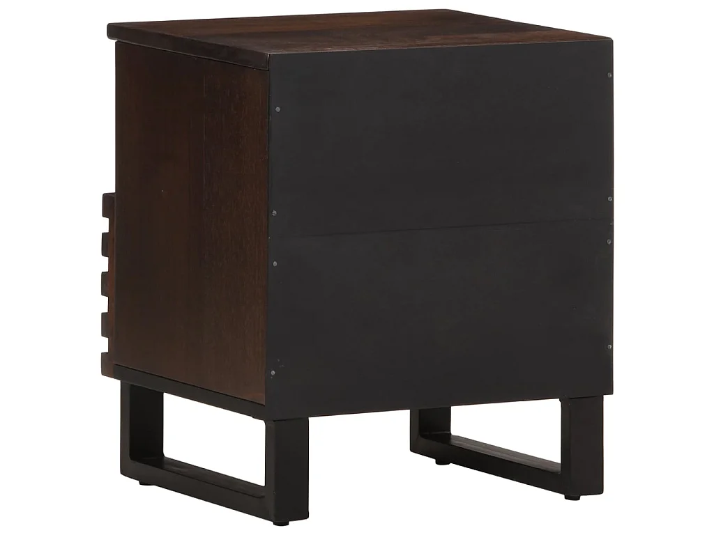 Tables de chevet 2 pcs 40x34x46 cm bois de manguier massif