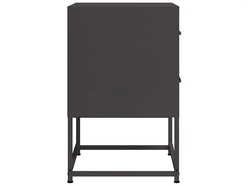 Tables de chevet 2 pcs noir 36x39x60,5 cm acier