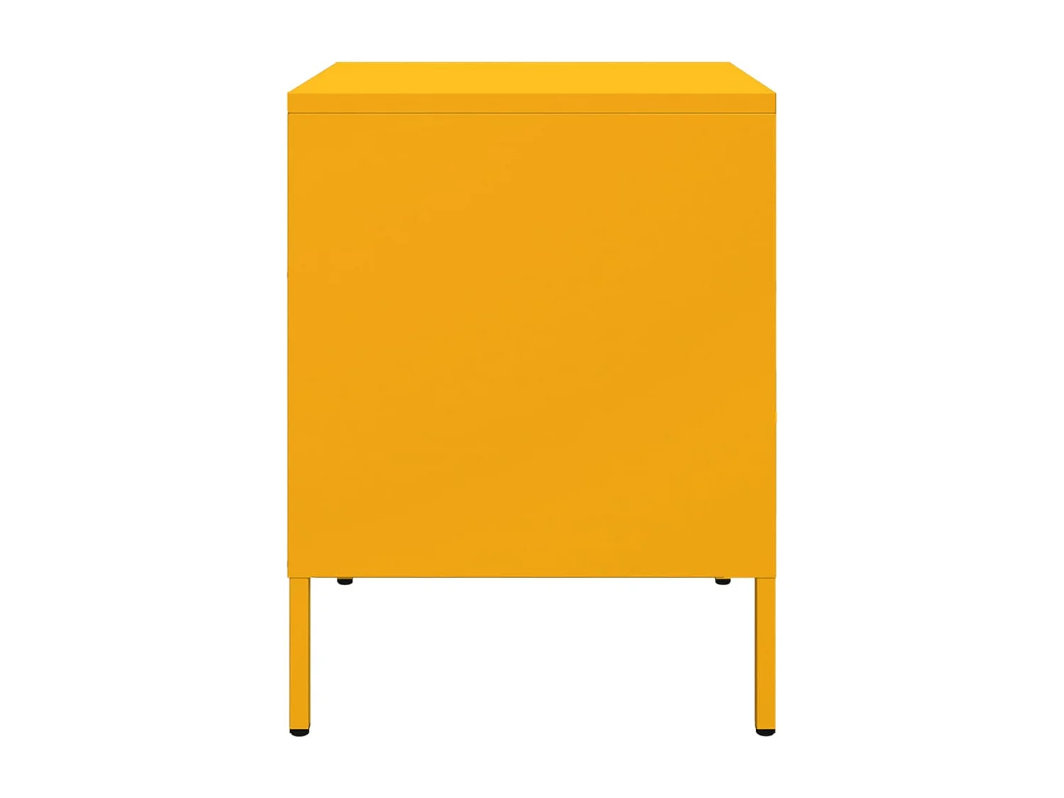 Table de chevet jaune moutarde 36x39x50,5 cm acier