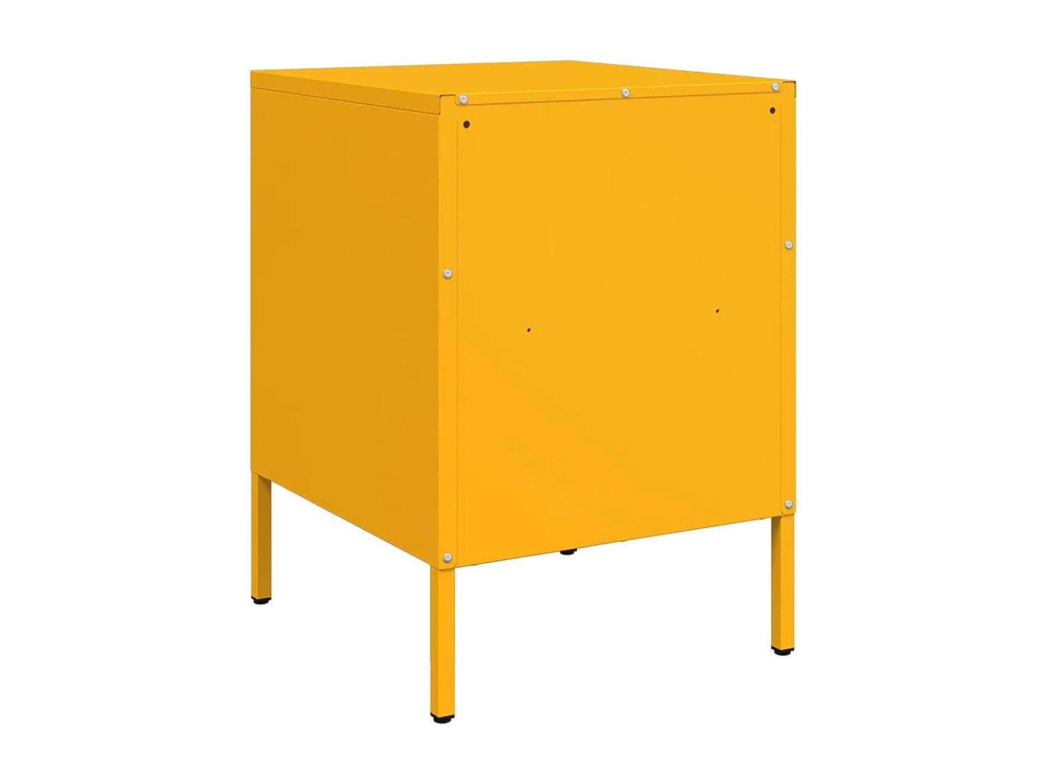 Table de chevet jaune moutarde 36x39x50,5 cm acier