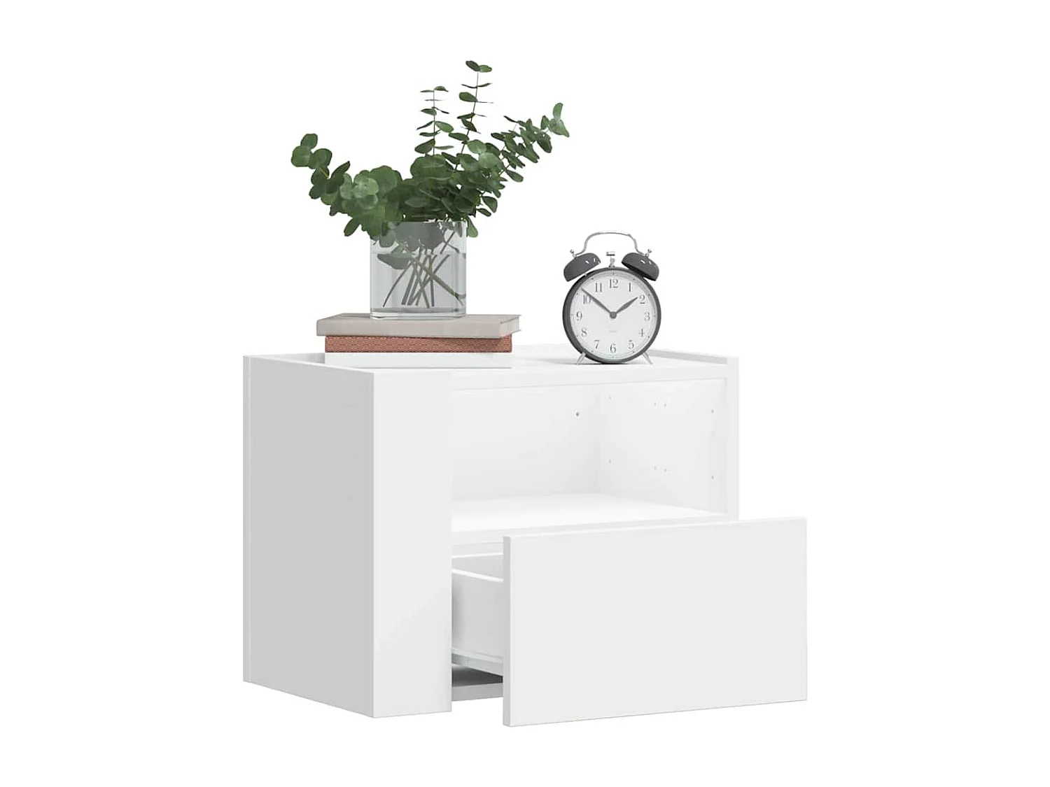 Nachtkastjes 2 st wandgemonteerd 45x30x35 cm wit