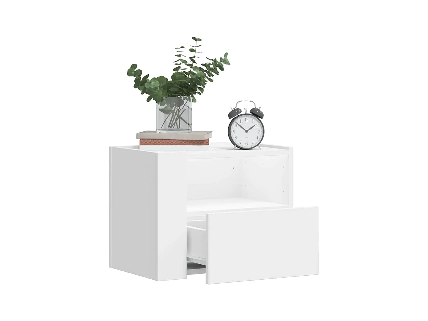 Comodini a Muro 2 pz Bianchi 45x30x35 cm