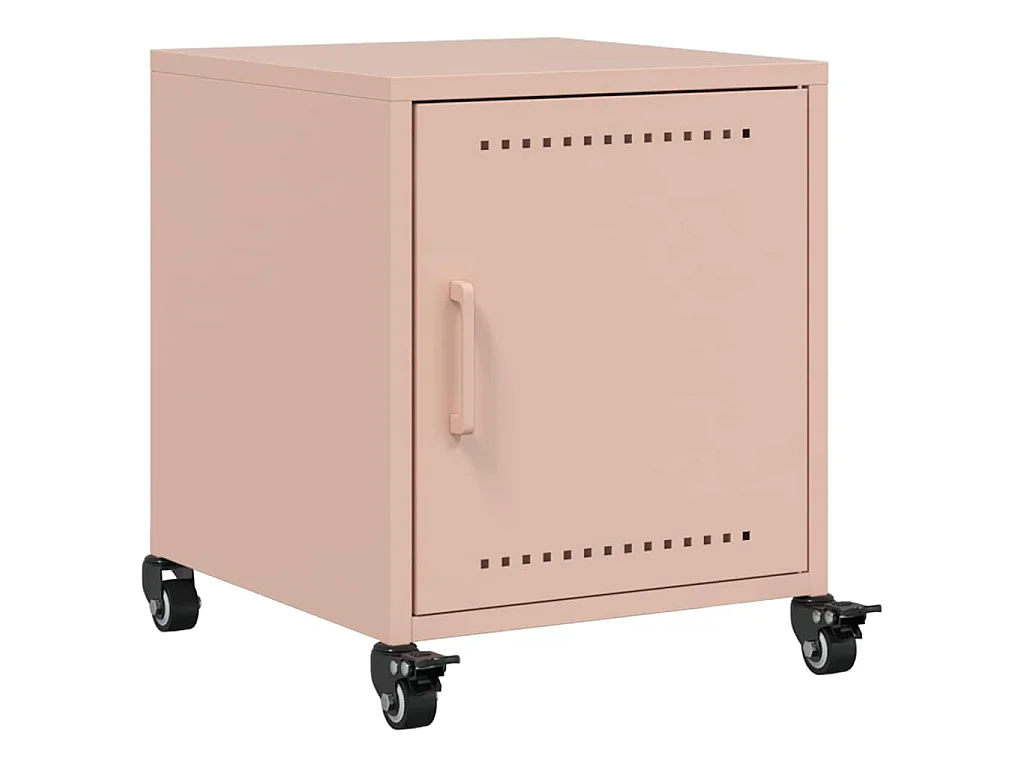 Table de chevet rose 36x38,5x43,5 cm acier