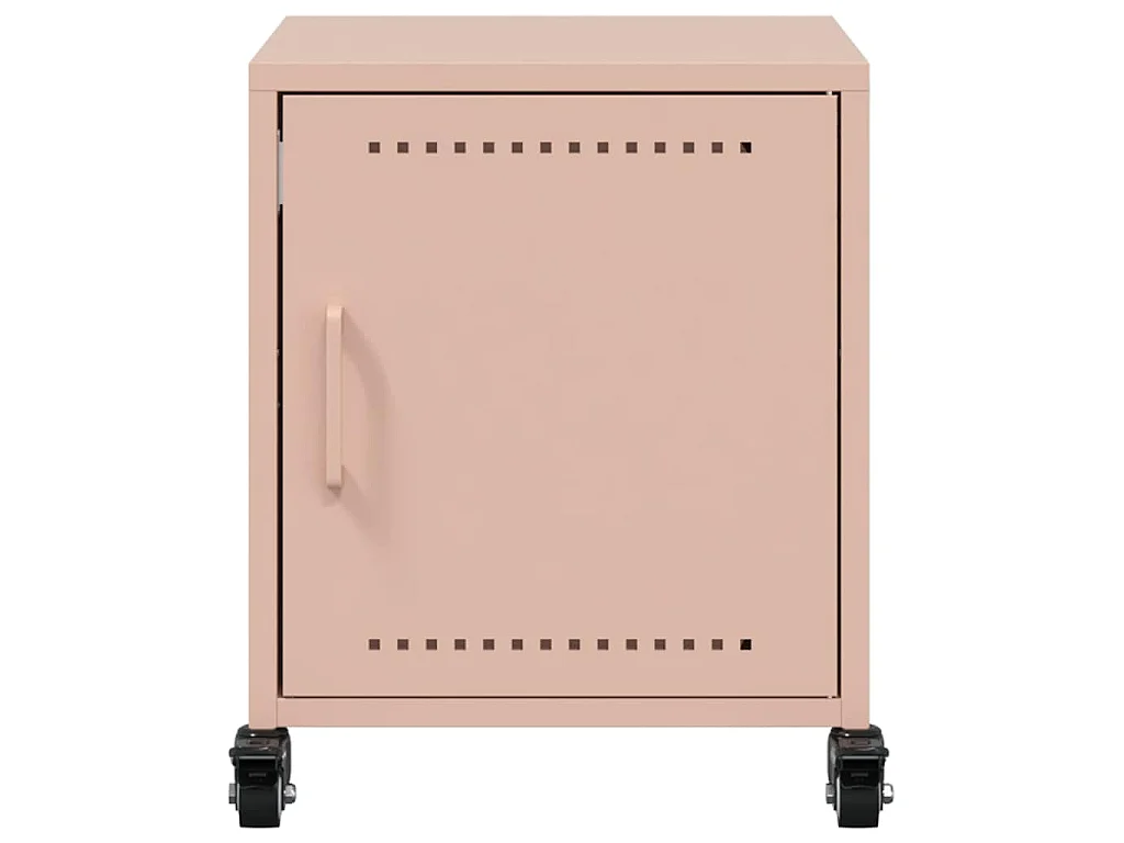Table de chevet rose 36x38,5x43,5 cm acier