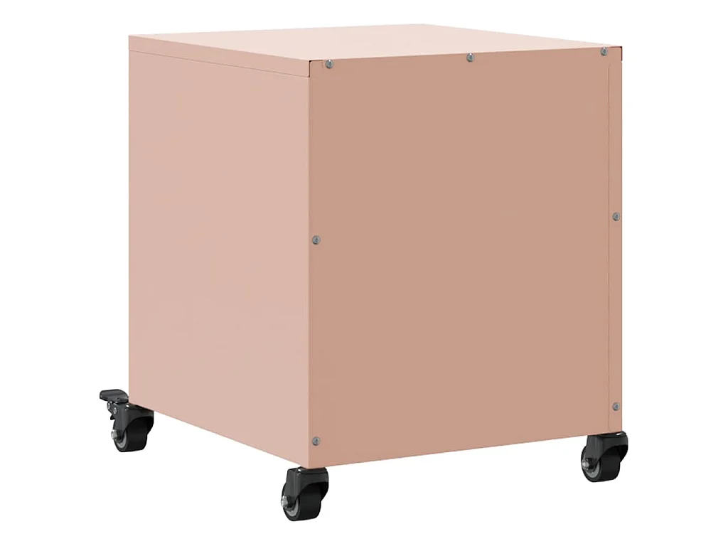 Table de chevet rose 36x38,5x43,5 cm acier