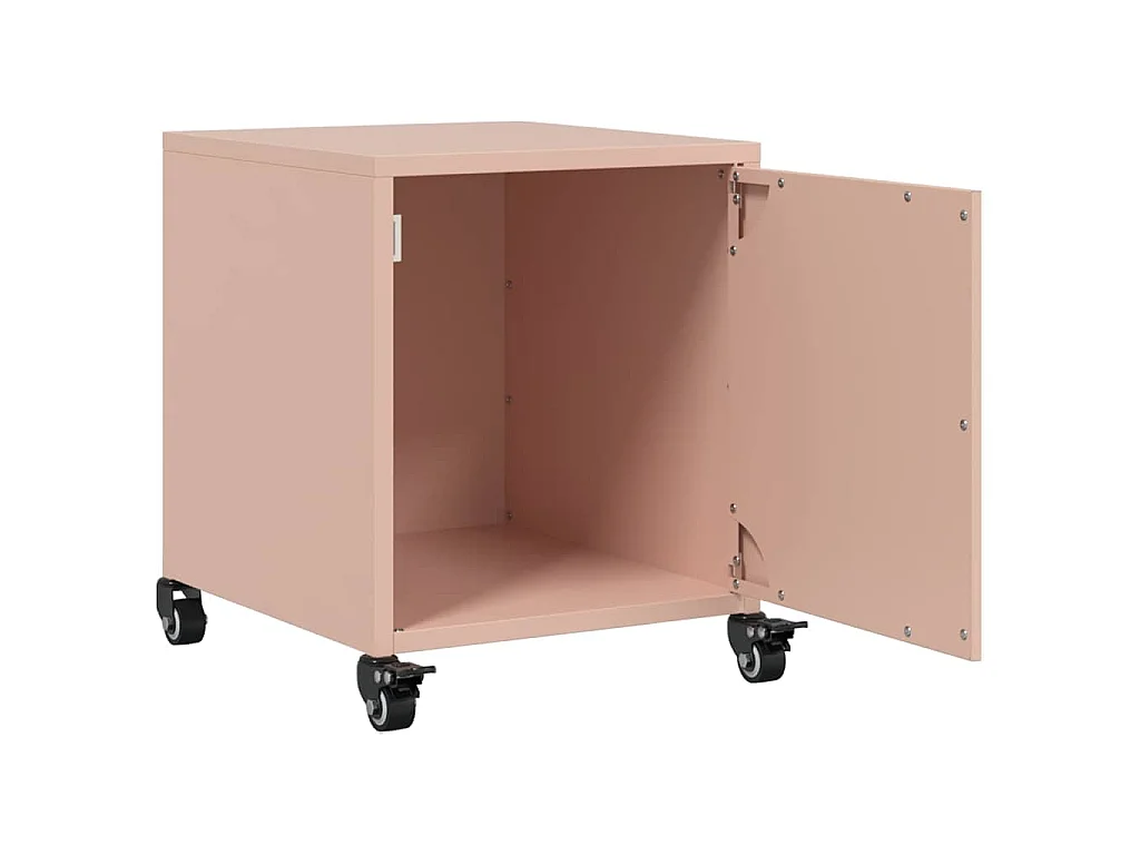 Table de chevet rose 36x38,5x43,5 cm acier