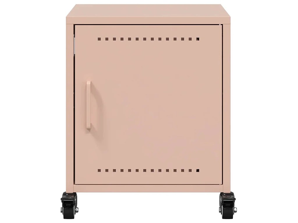 Tables de chevet 2 pcs rose 36x39x43,5 cm acier