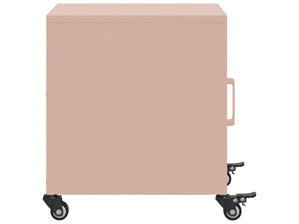 Tables de chevet 2 pcs rose 36x39x43,5 cm acier