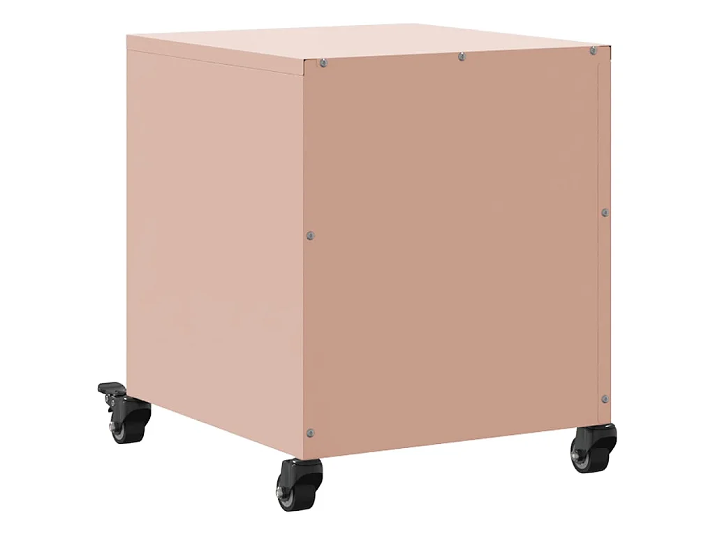 Tables de chevet 2 pcs rose 36x39x43,5 cm acier