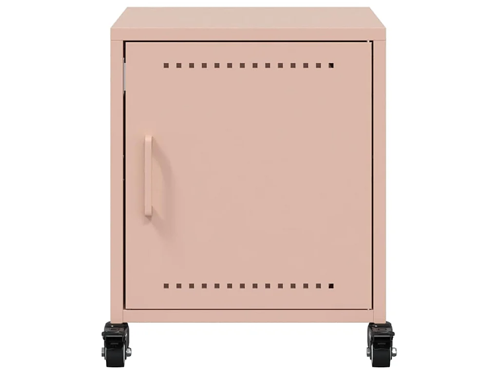 Tables de chevet 2 pcs rose 36x39x43,5 cm acier