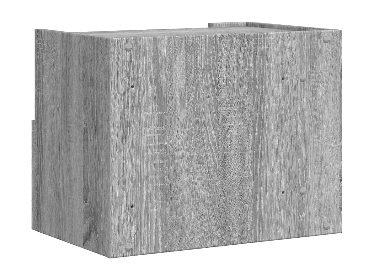 Mesitas de noche de pared 2 uds gris Sonoma 45x30x35 cm