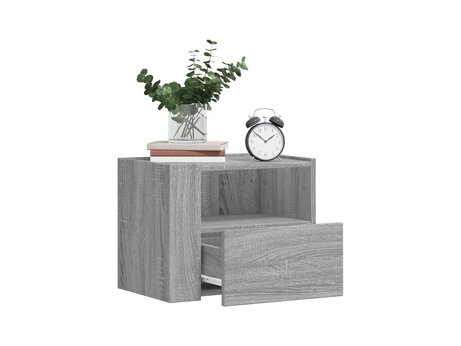 Comodini a Muro 2 pz Grigio Sonoma 45x30x35 cm