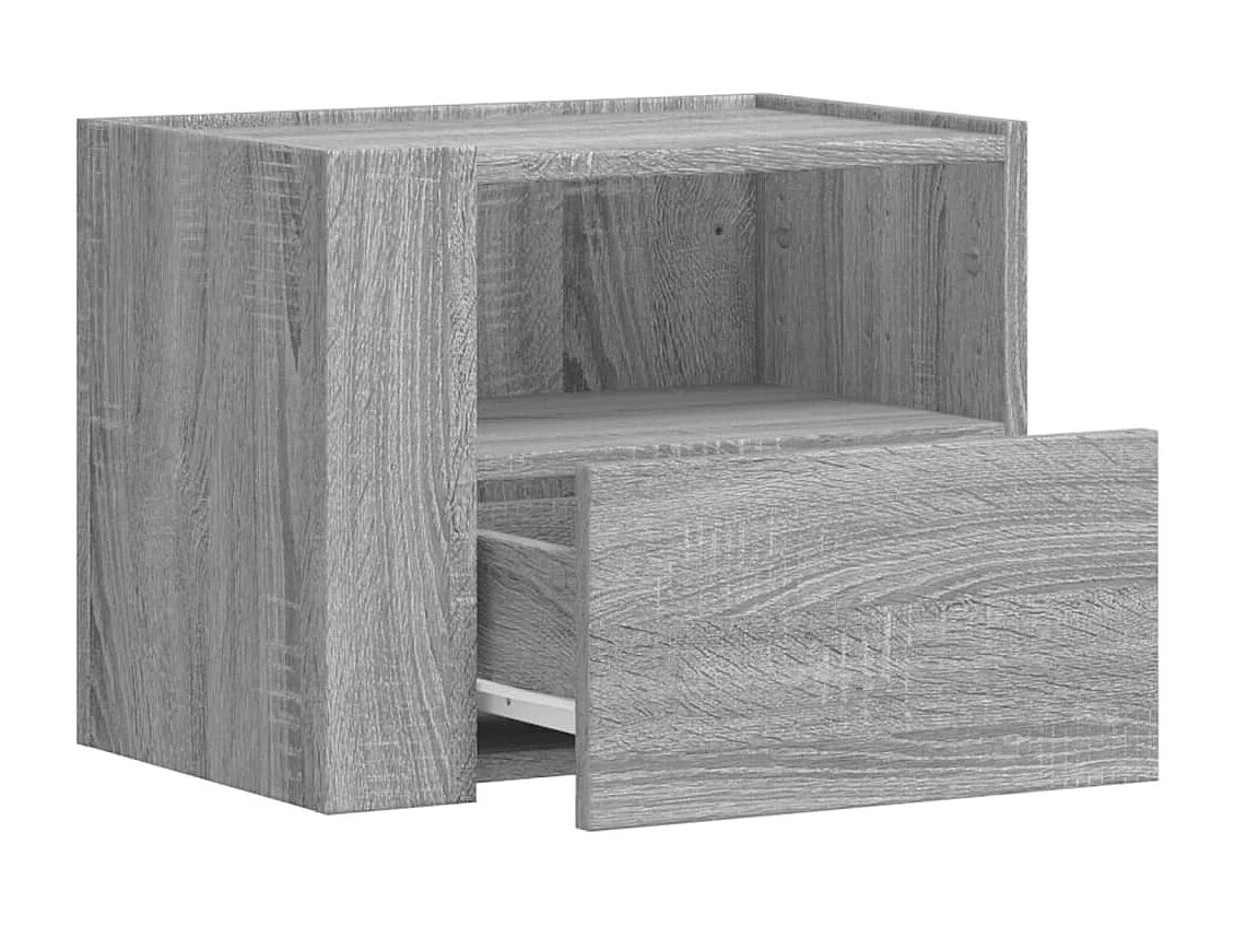 Nachtkastjes 2 st wandgemonteerd 45x30x35 cm grijs sonoma eiken