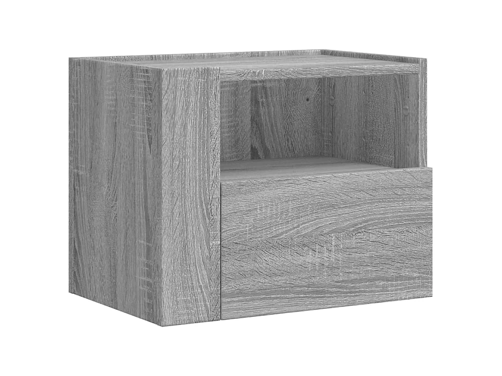 Tables de chevet murales 2 pcs sonoma gris 45x30x35 cm
