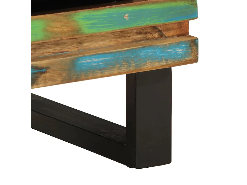 Mesa de cabeceira 40x34x46 cm madeira recuperada maciça