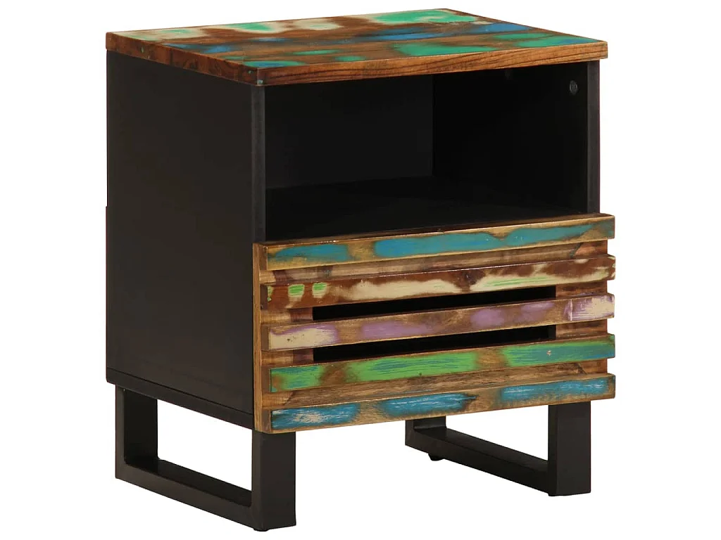Nachttisch 40x34x46 cm Altholz Massiv