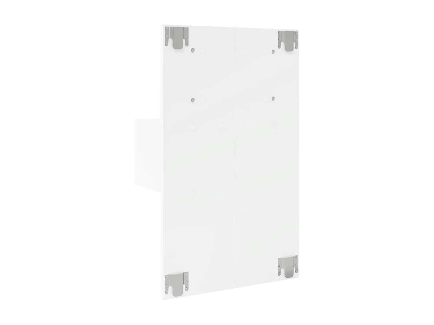 Tables de chevet murales avec lumières LED 2 pcs blanc