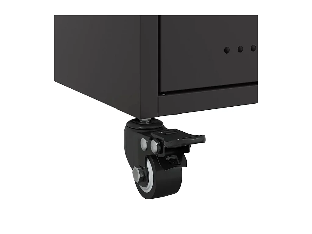 Table de chevet noir 36x39x43,5 cm acier