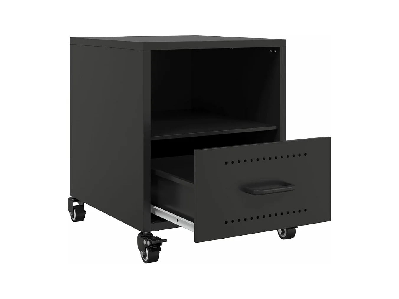 Table de chevet noir 36x39x43,5 cm acier