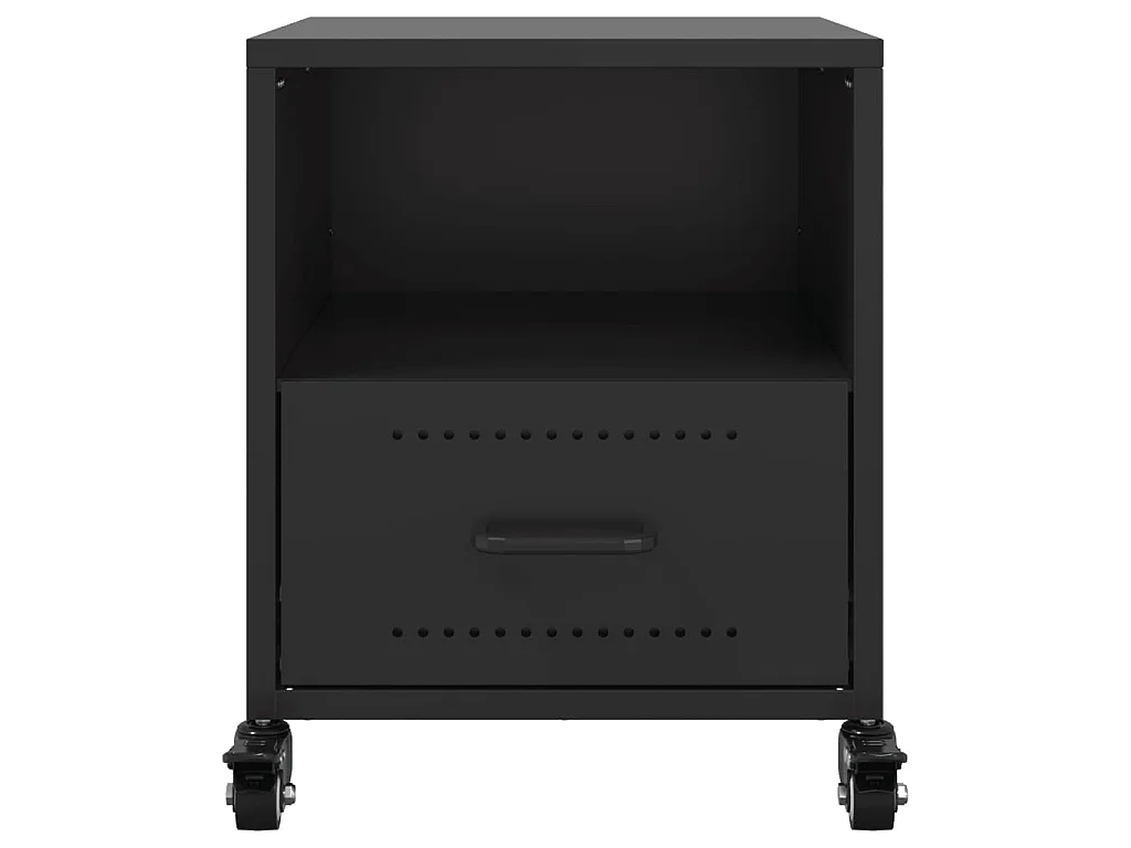 Table de chevet noir 36x39x43,5 cm acier