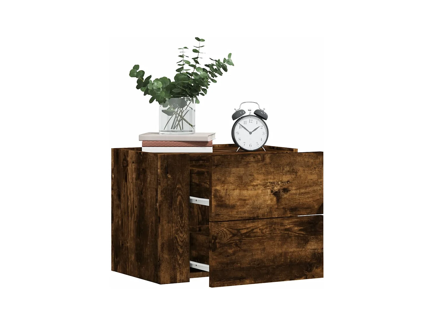 Tables de chevet murales 2 pcs chêne fumé 45x30x35 cm