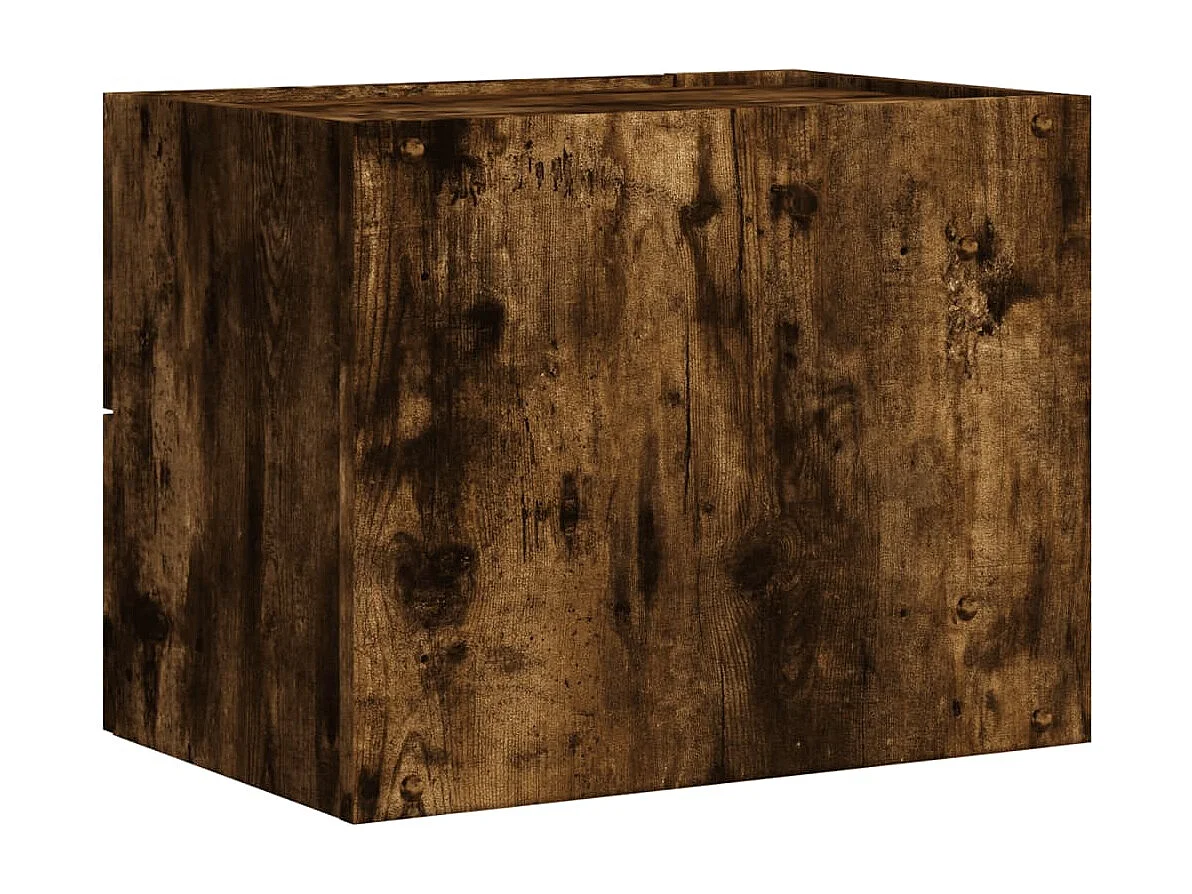 Nachtkastjes 2 st wandgemonteerd 45x30x35 cm gerookt eikenkleur