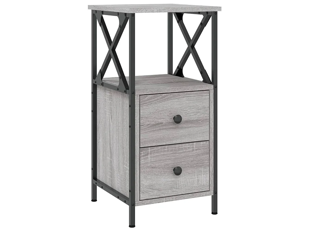 Mesa cabeceira 34x35,5x70 cm derivados madeira cinza sonoma
