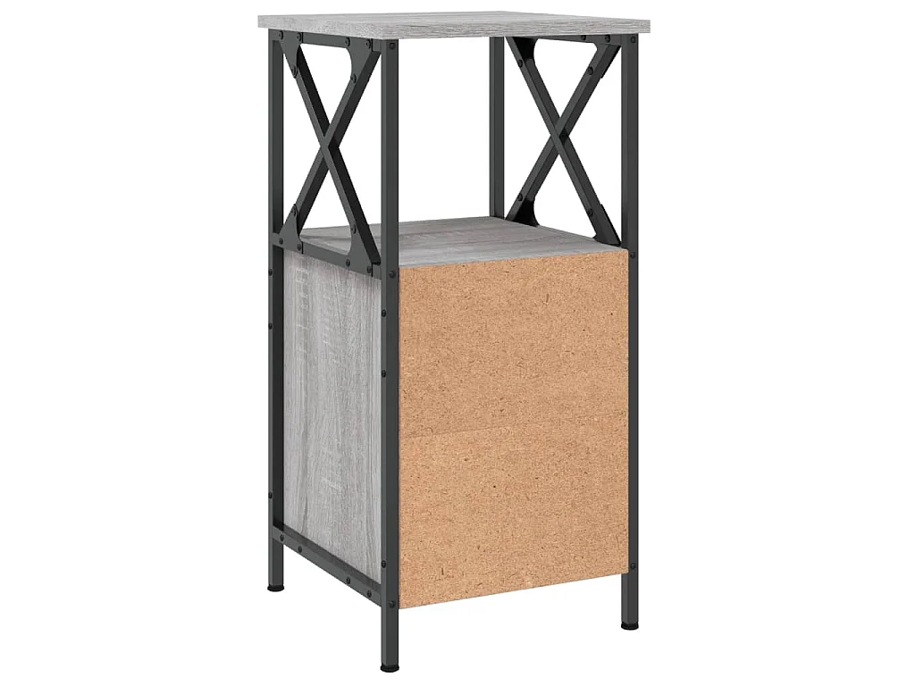 Mesa cabeceira 34x35,5x70 cm derivados madeira cinza sonoma