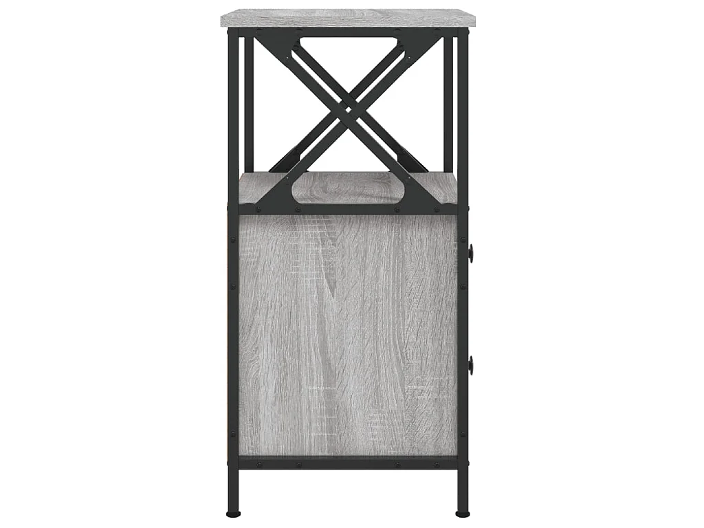 Mesa cabeceira 34x35,5x70 cm derivados madeira cinza sonoma