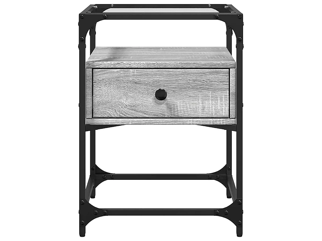 Tables de chevet 2 pcs sonoma gris 40x40x55 cm bois ingénierie