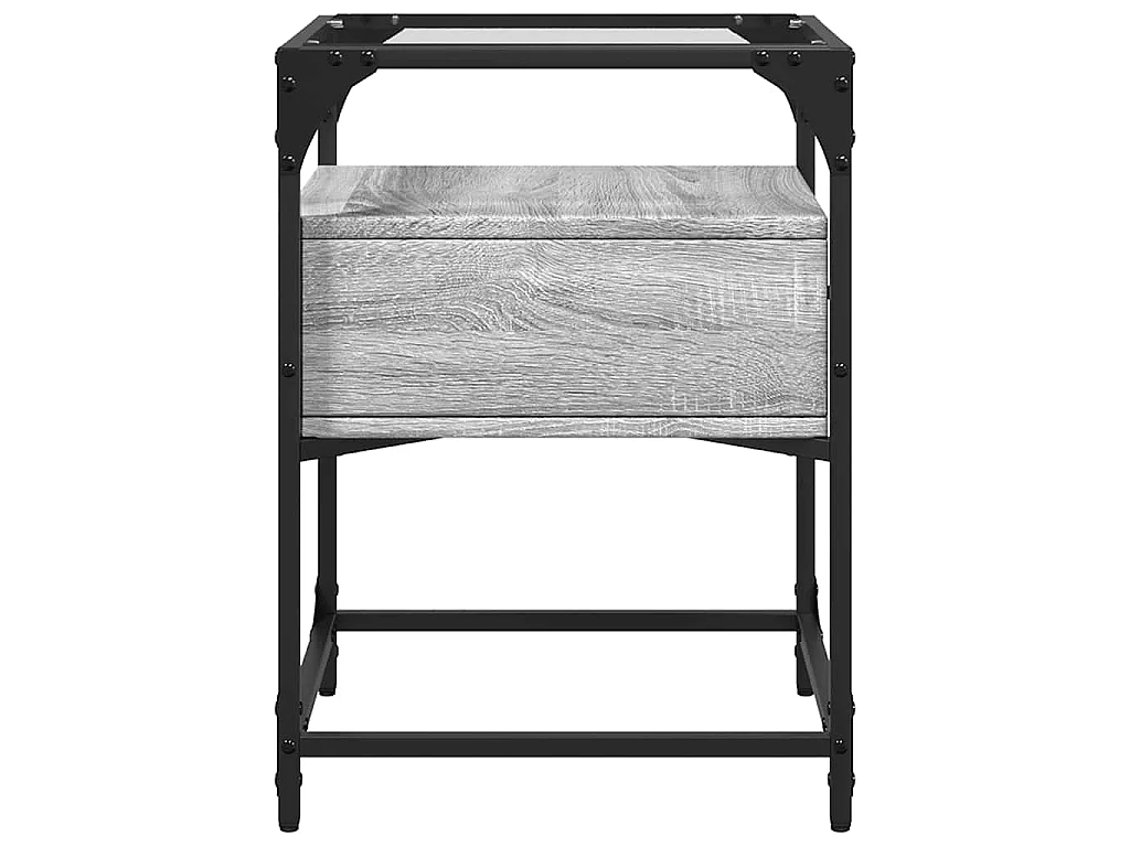 Tables de chevet 2 pcs sonoma gris 40x40x55 cm bois ingénierie